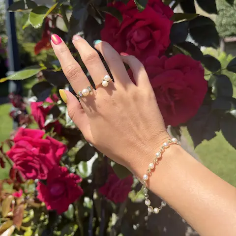 Vintage 14K Gold Pearl Ring