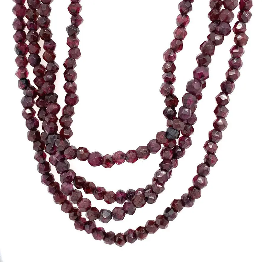 Vintage Gold Garnet Necklace