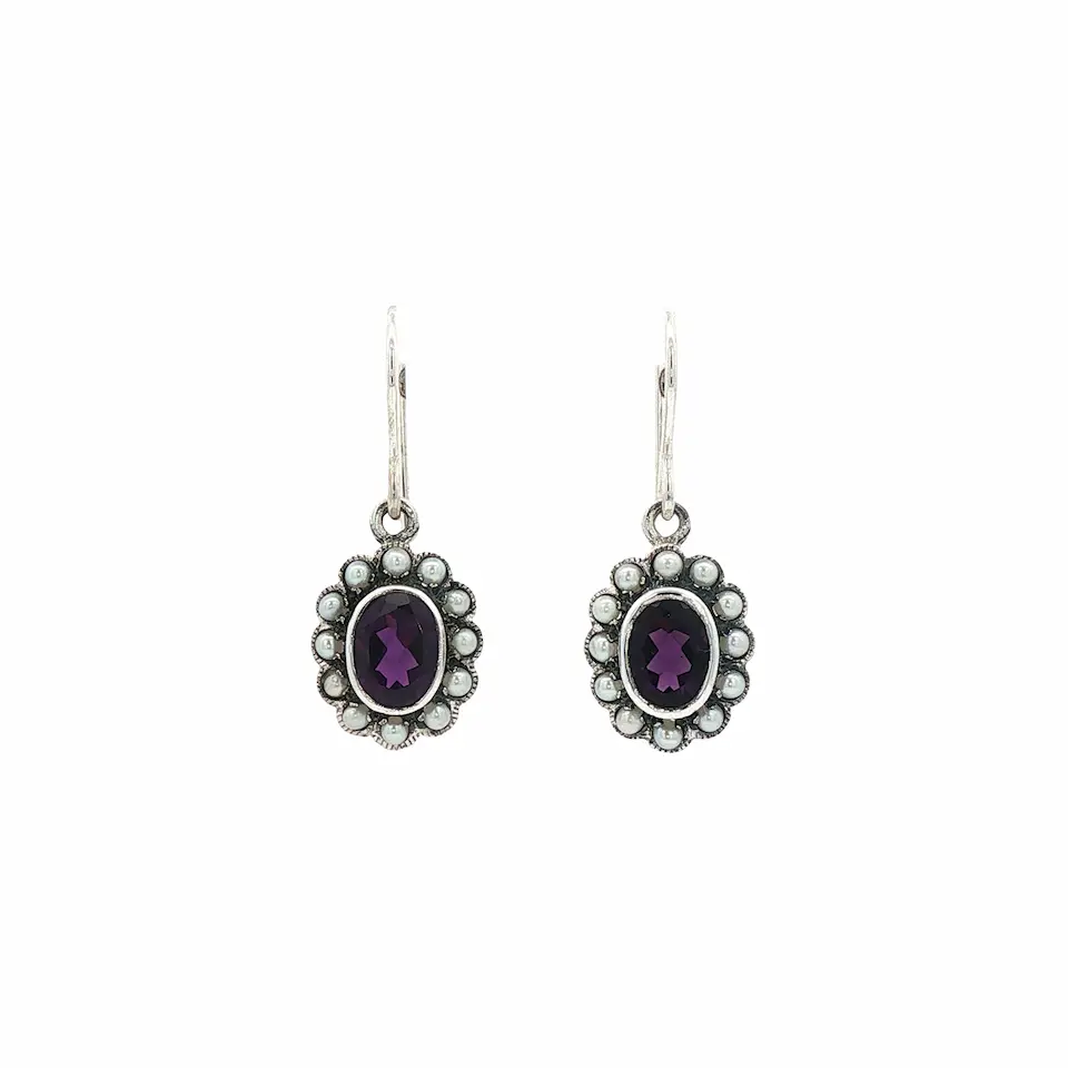 Silver Pearl Earrings