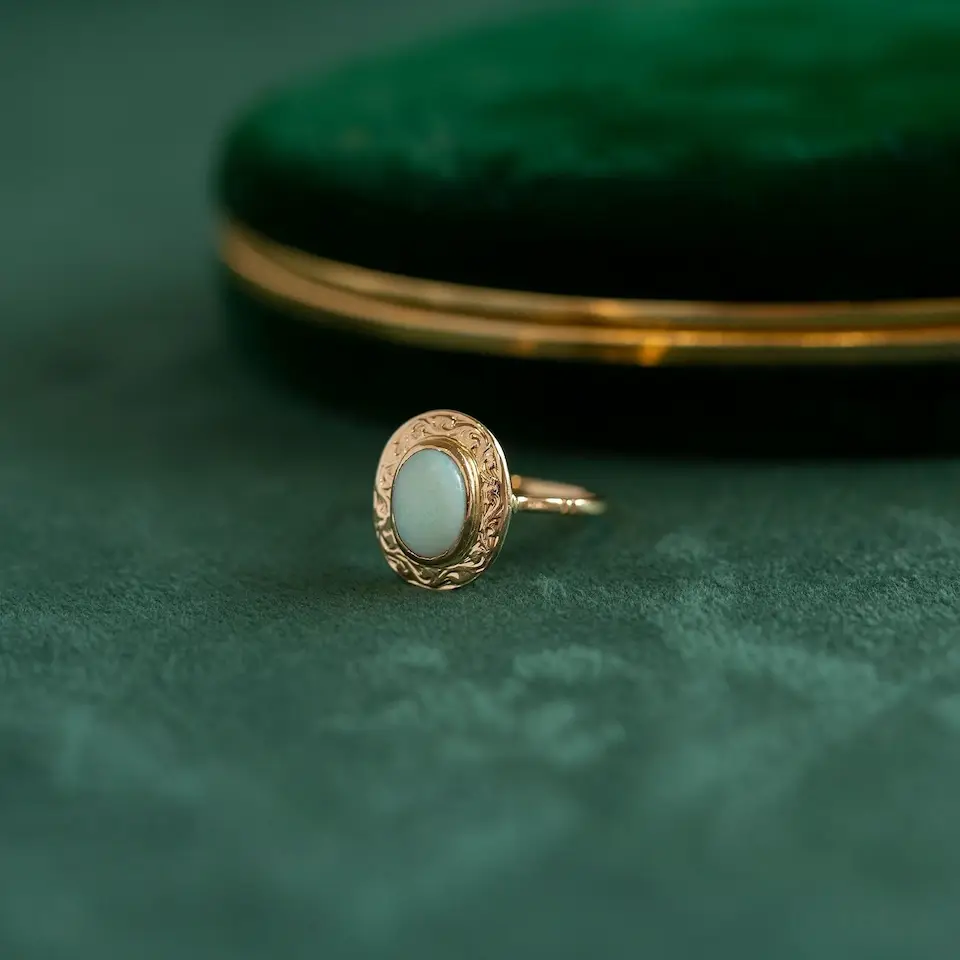 Vintage Gold Opal Ring