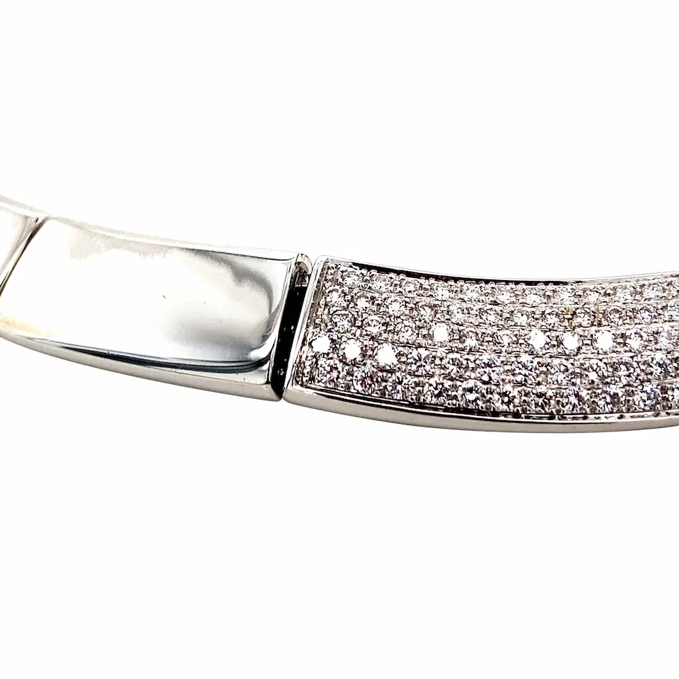 Vintage 18K White gold Diamond Necklace