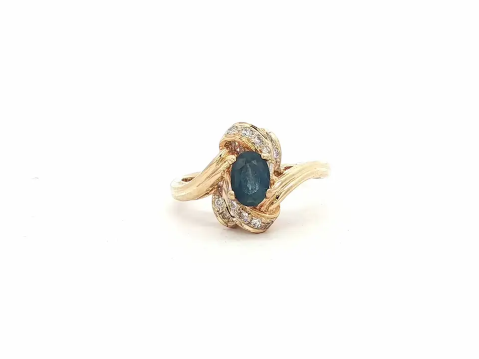 Vintage 18K Gold Sapphire Ring