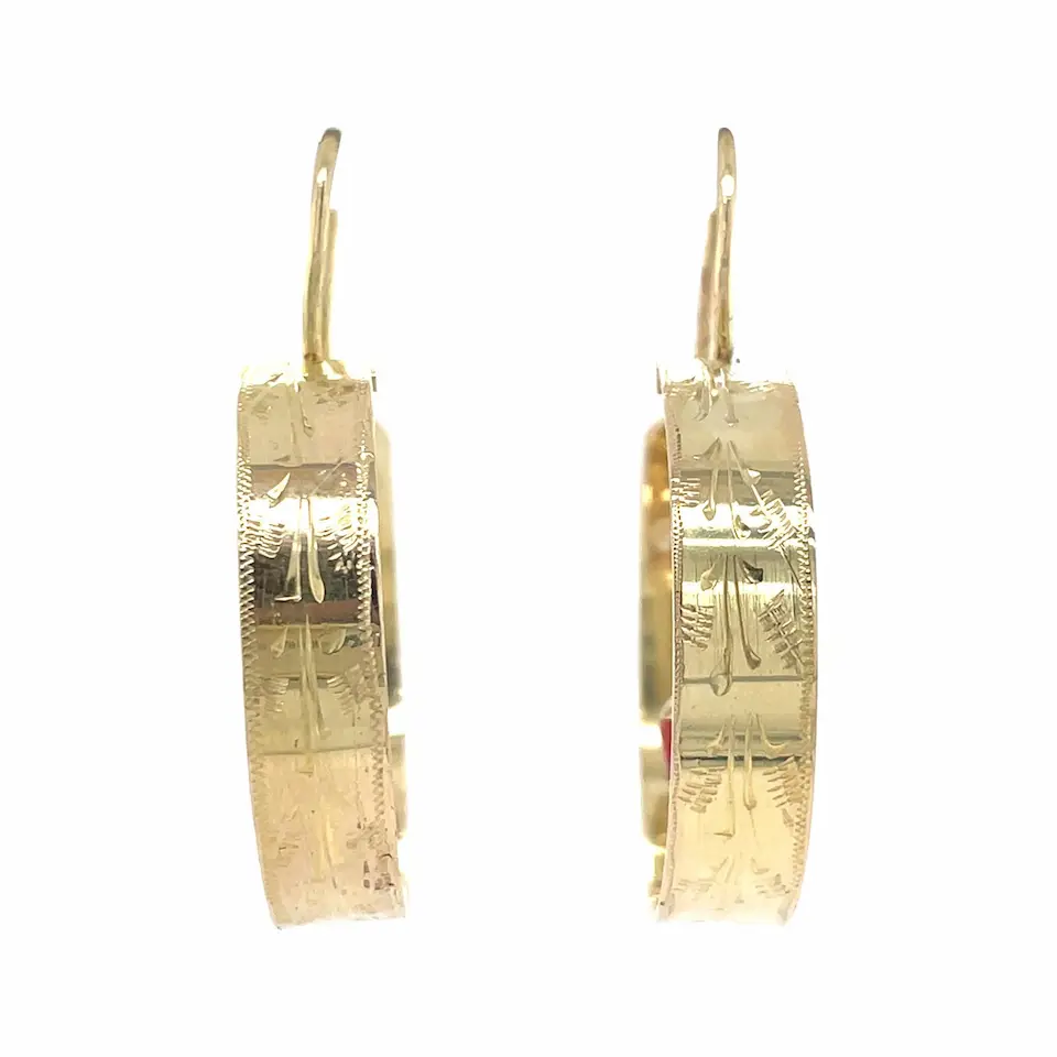 Vintage 14K Gold Overige edelstenen Earrings