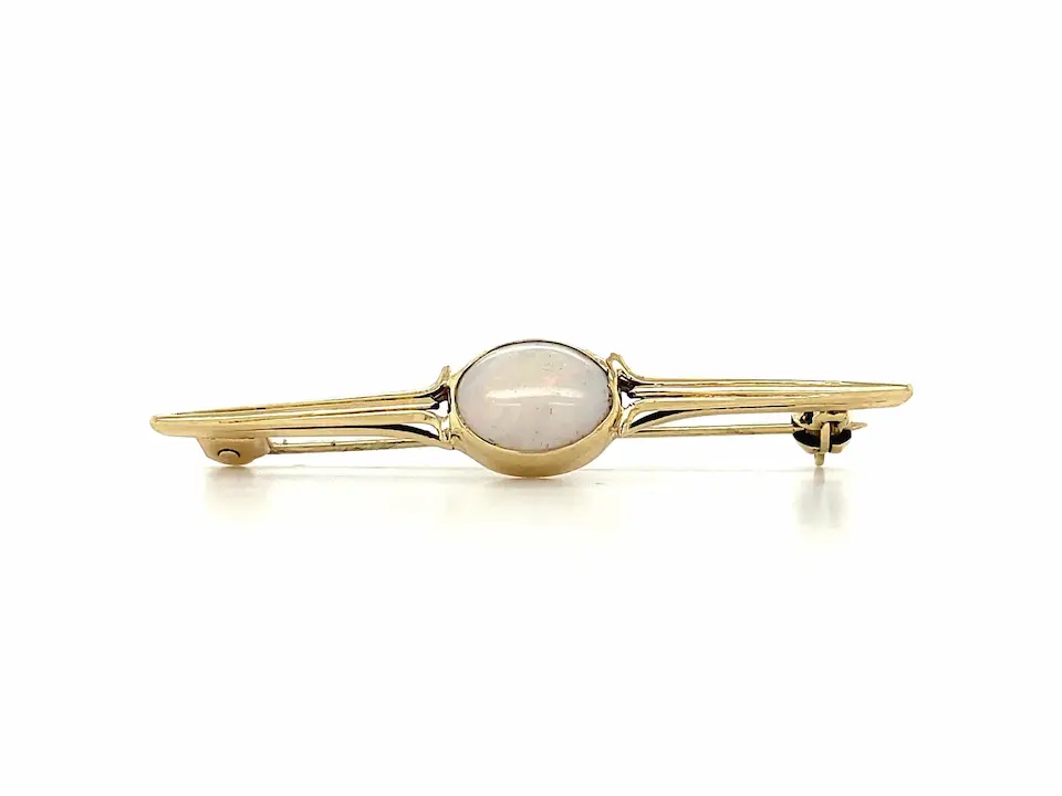 Vintage 14K Gold Opal Brooch