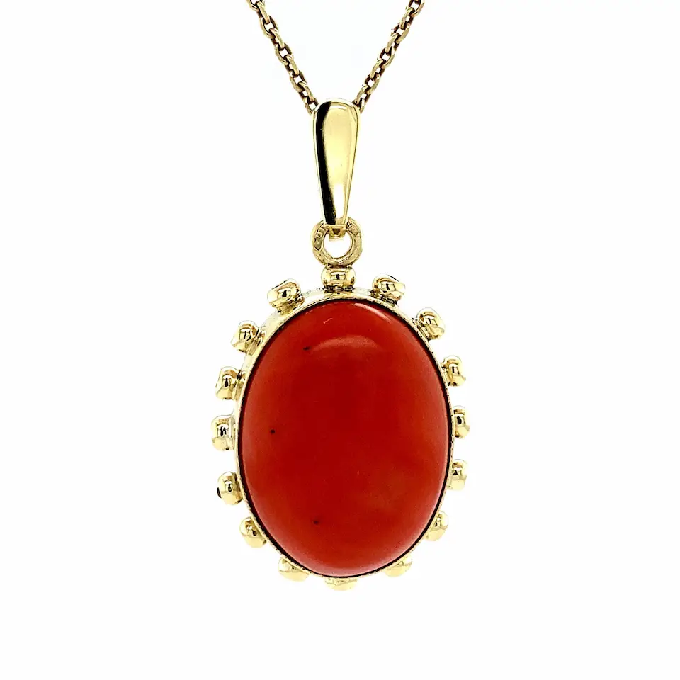 Vintage 14K Gold Overige edelstenen Pendant