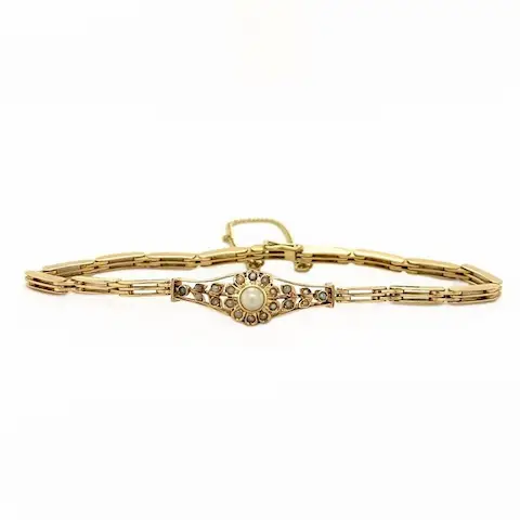 Vintage Gold Pearl Bracelet