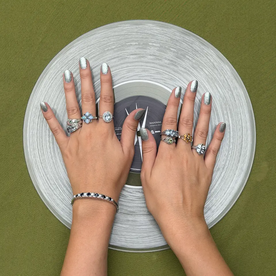 Silver Emerald Ring